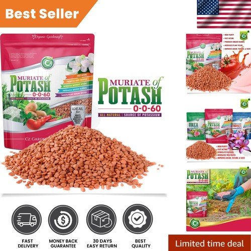 High Purity 0-0-60 Muriate of Potash - 5lb Granular Fertilizer for Flowers