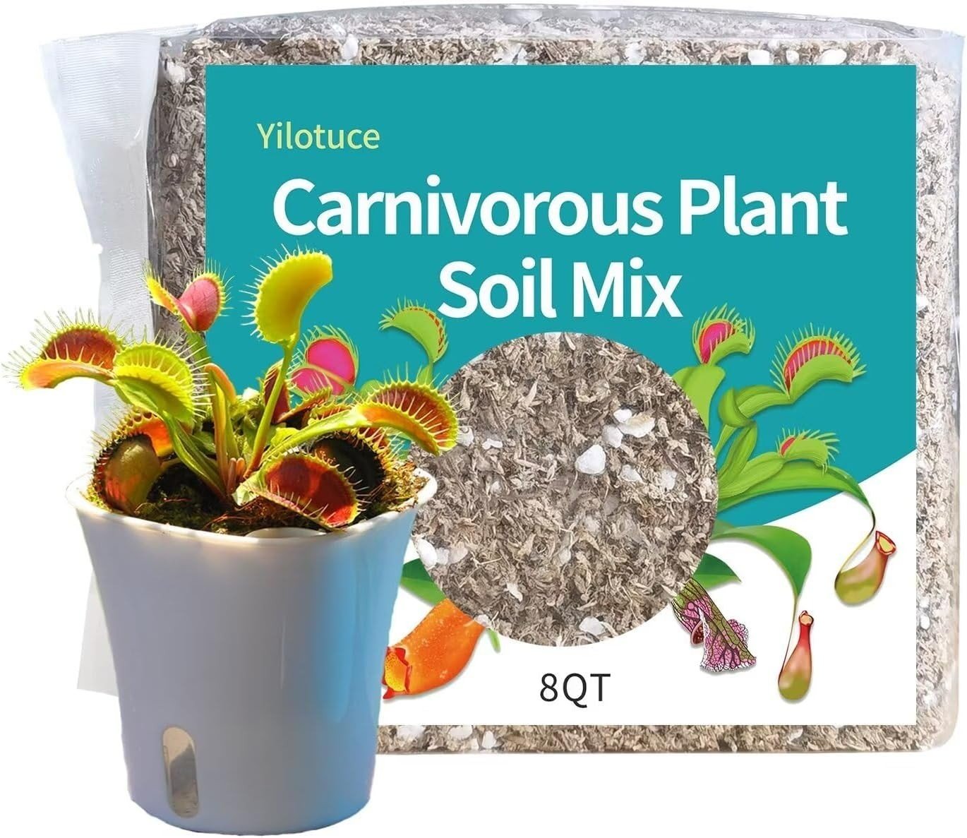 8 Qts Carnivorous Plant Soil Mix, Great Potting Soil for Venus Fly Traps, Pitche