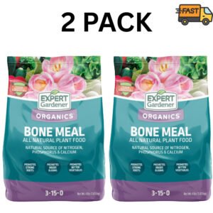 2 Pack Expert Gardener Bone Meal Fertilizer 3-15-0 4 lb Plant Food