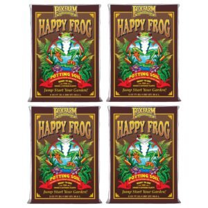 FoxFarm Happy Frog Ready to Use Potting Soil with Mycorrhizae, 2cu ft, 4 Pack