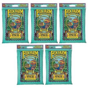 FoxFarm Ocean Forest Ready-to-Use Potting Soil with Fish Meal, 12qt, 5 Pack