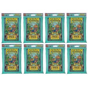 FoxFarm Ocean Forest Ready-to-Use Potting Soil with Fish Meal, 12qt, 8 Pack