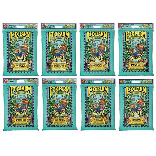FoxFarm Ocean Forest Ready-to-Use Potting Soil with Fish Meal, 12qt, 8 Pack