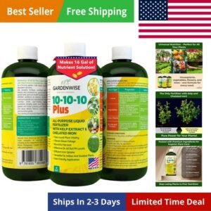 10-10-10 All Purpose Plant Food - Liquid Fertilizer with Seaweed Kelp & Iron ...