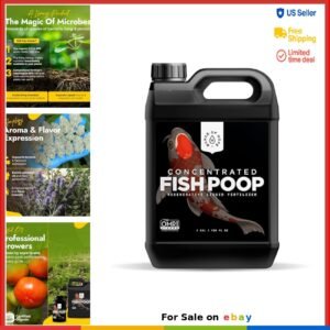 Organic Fish Poop Liquid Fertilizer 1 Gallon Concentrate Plant Food Vegetables