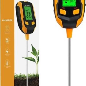 Upgraded 4-in-1 Soil Tester – Digital Plant Care Meter with LCD Backlight