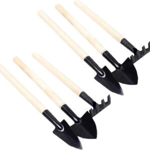 6 Pcs Garden Tools Mini Gardening Kit Plant Potted Flower Gadget Wooden Handles