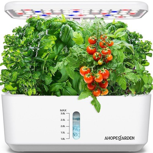 Ahopegarden Indoor Garden Hydroponics Growing System: 10 Pods Plant Germinati...