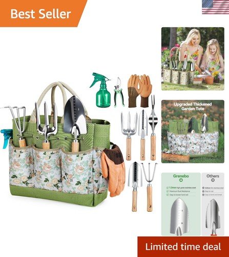Gardening Tools 9-Piece Heavy Duty Garden Hand Tools with Fashion and Durable...