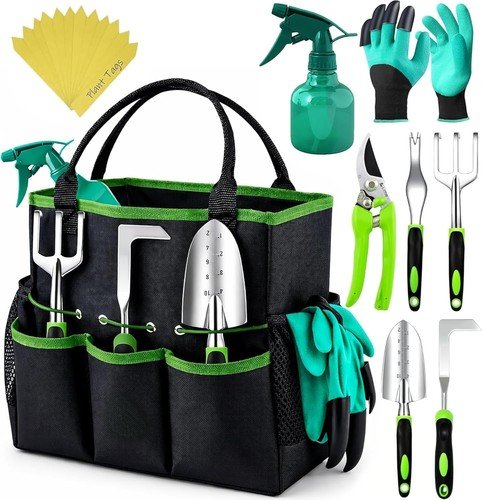 Gardening Tools Set with Ergonomic Handles Durable Aluminum Alloy Complete