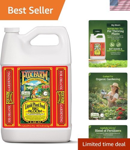Fox Farm Big Bloom Liquid Plant Food - Organic Bloom Fertilizer for Flowering...
