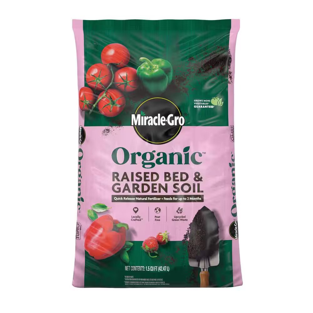 Organic Raised Bed Garden Soil 1.5 cu ft OMRI Peat Free Fertilized NEW