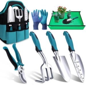Garden Tools 7-Piece, Gardening Hand Tools, Gardening Tools Set with Rust-Proof