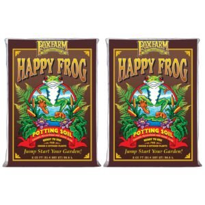 FoxFarm Happy Frog Ready to Use Potting Soil with Mycorrhizae, 2cu ft, 2 Pack