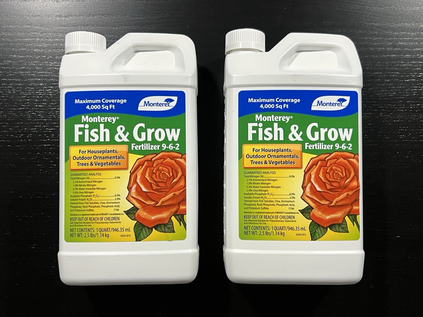 Monterey 12 qt. 16,000 sqft. Fish & Grow Organic Liquid Plant Fertilizer 9-6-2