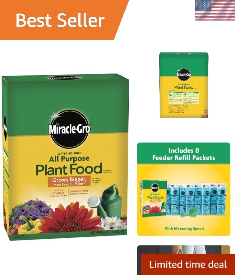 Water-Soluble All Purpose Plant Food by Miracle-Gro, 10 lbs for Quick Growth