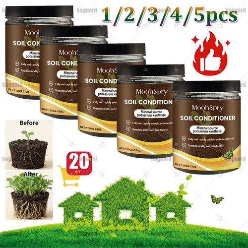 1-5PCS Soil Activator - Soil Conditioner Plant and Flower Fertilizer 120g NEW US
