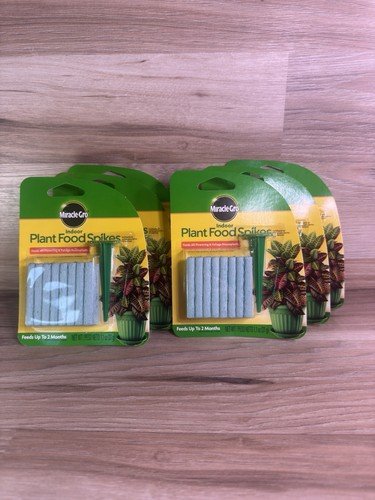 6 Pack Miracle-Gro Indoor Plant Food Spikes - 24 Spikes (1002521) 1.1 oz