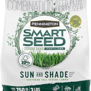 Smart Seed Sun & Shade Mix South, Tall Fescue Grass Seeds for Lawn