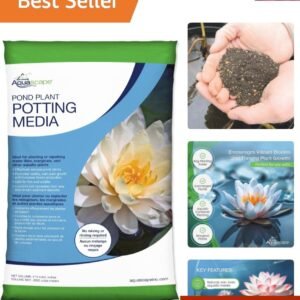 Pond Plant Potting Media, Nutrient-Rich Aquatic Soil for Water Gardens, Suppo...