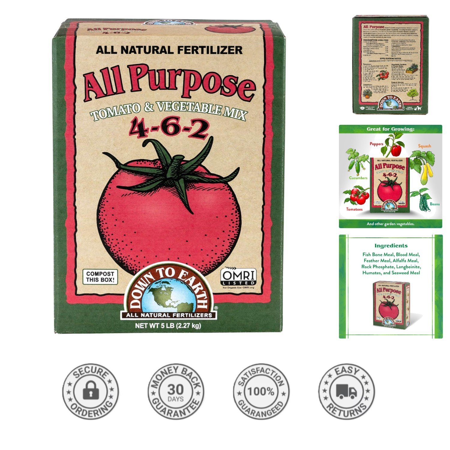 Organic All-Purpose Vegetable & Flower Mix - 5 lb Plant Food for Healthy Growth