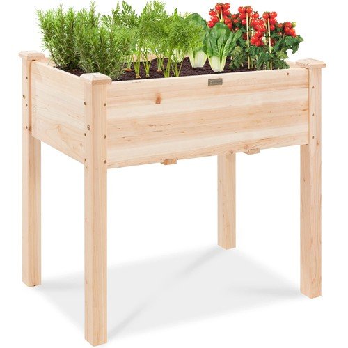 Best Choice Products 34X18X30In Raised Garden Bed Elevated Wood Planter Stand