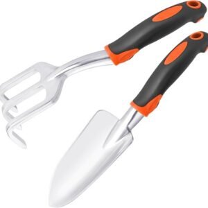 Garden Tool Set, 2 Pack Heavy Duty Gardening Tools Set Include Garden Shovel and