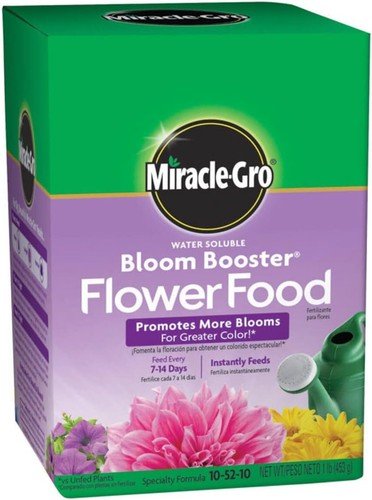 Miracle-Gro 1360011 Bloom Booster Flower Food Water Soluble 10-52-10 2 Pack