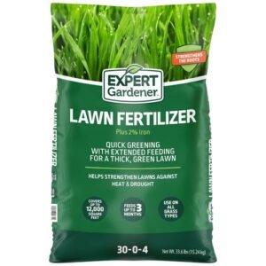 Lawn Food Fertilizer 30-0-4, Plus 2% Iron, 33.6 lb., Covers 12,000 Sq. ft.