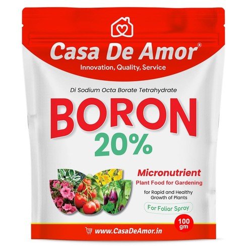 Boron 20% Micronutrient Fertilizer 100g Water Soluble Plant Food Foliar Spray