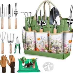 Gardening Tools Set for Women 29Pcs Heavy Duty Garden Hand Tools Set with Floral