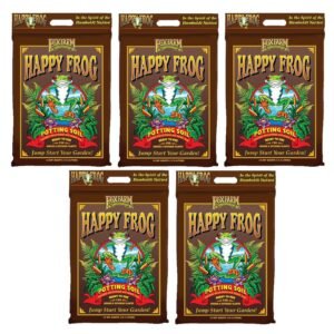 FoxFarm Happy Frog Ready to Use Potting Soil with Mycorrhizae, 12qt, 5 Pack