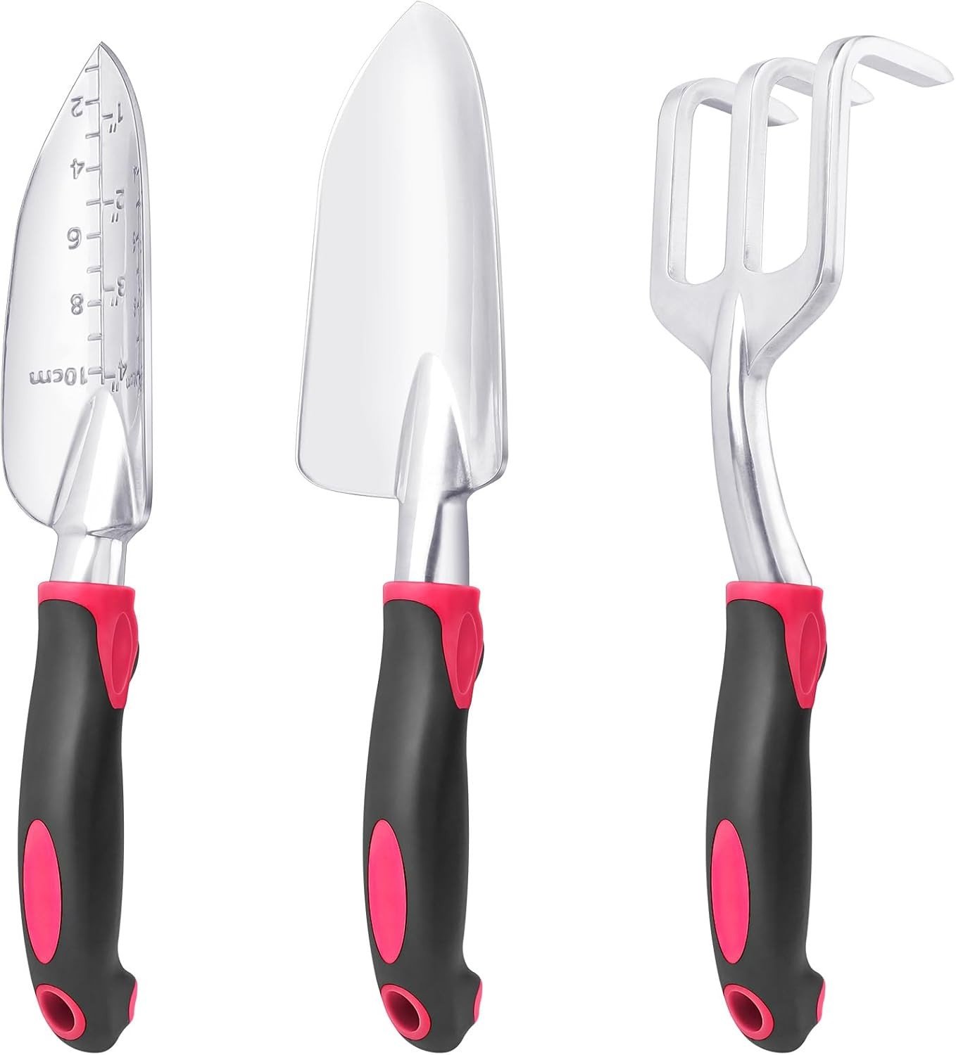 Garden Tools Set, 3 Pack Heavy Duty Gardening Tools Set Include Garden Shovel, T