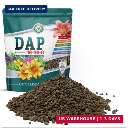 18-46-0 DAP Fertilizer - Made in USA - Nitrogen and Phosphorus Plant Food for In