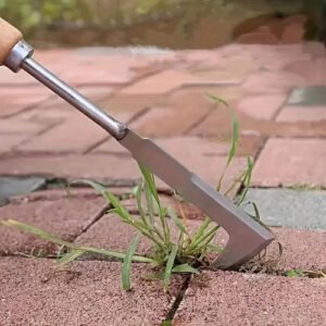 Stainless Steel L-Shaped Weeding Tool for Garden, Patio & Narrow Gaps