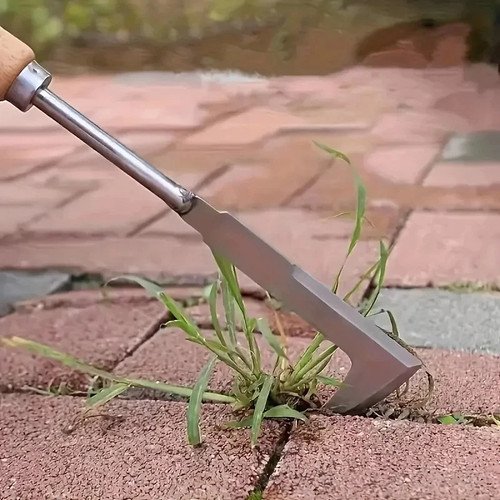 Stainless Steel L-Shaped Weeding Tool for Garden, Patio & Narrow Gaps
