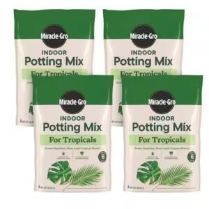 4-Pack Miracle-Gro Indoor Potting Mix for Tropicals 6qt Indoor Container Plants