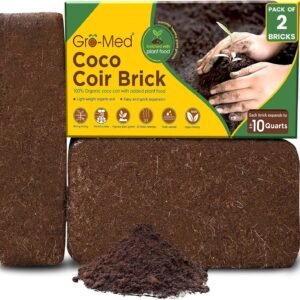 Coco Coir Brick 10 Lbs – Expands to 80 Quarts – Organic Potting Soil