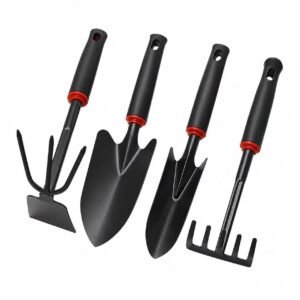 4pc Garden Hand Tool Set Trowel Rake Hoe Shovel Heavy Duty Gardening Kit