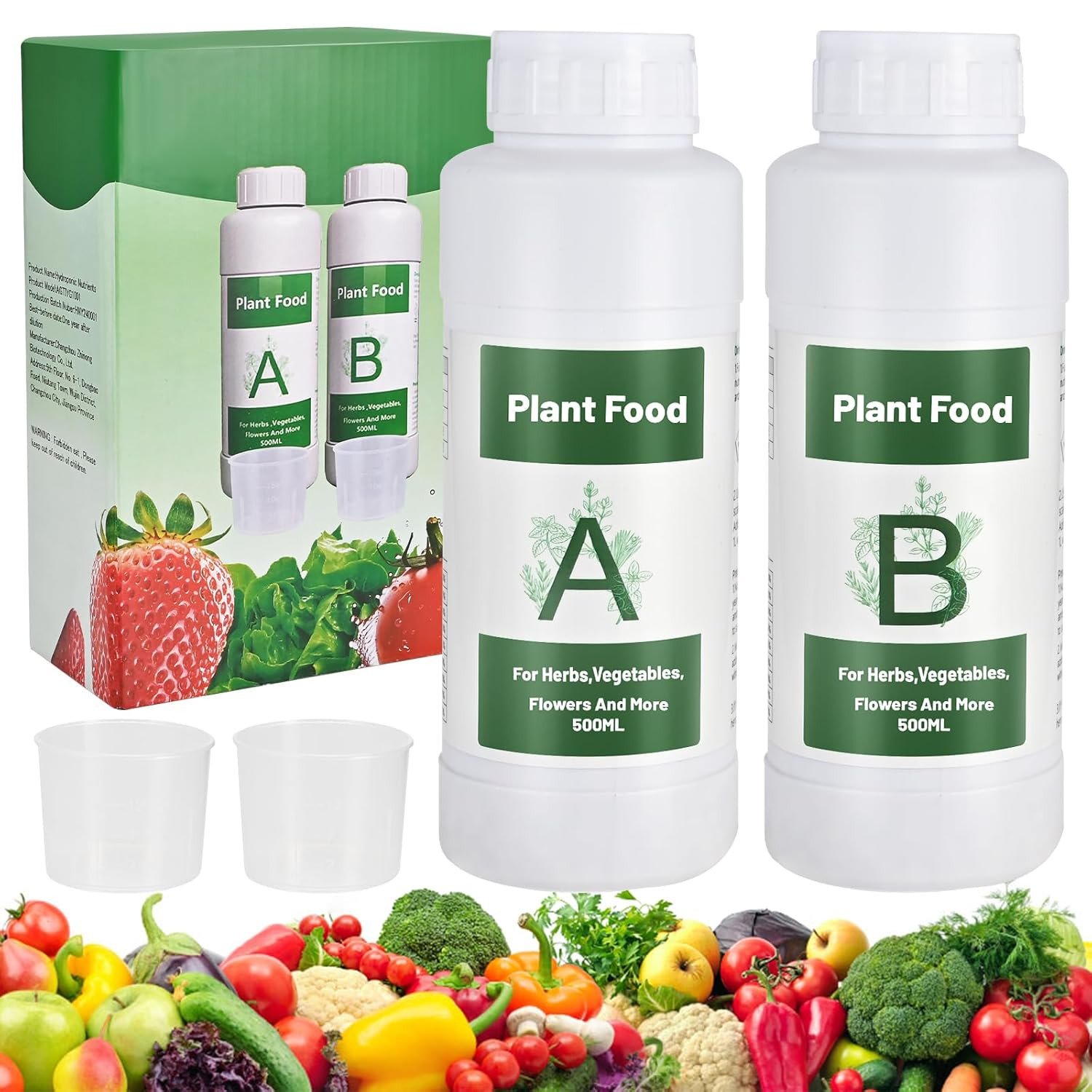 Hydroponic Plant Food A&B 800–1000ml Nutrients for Indoor Garden Systems