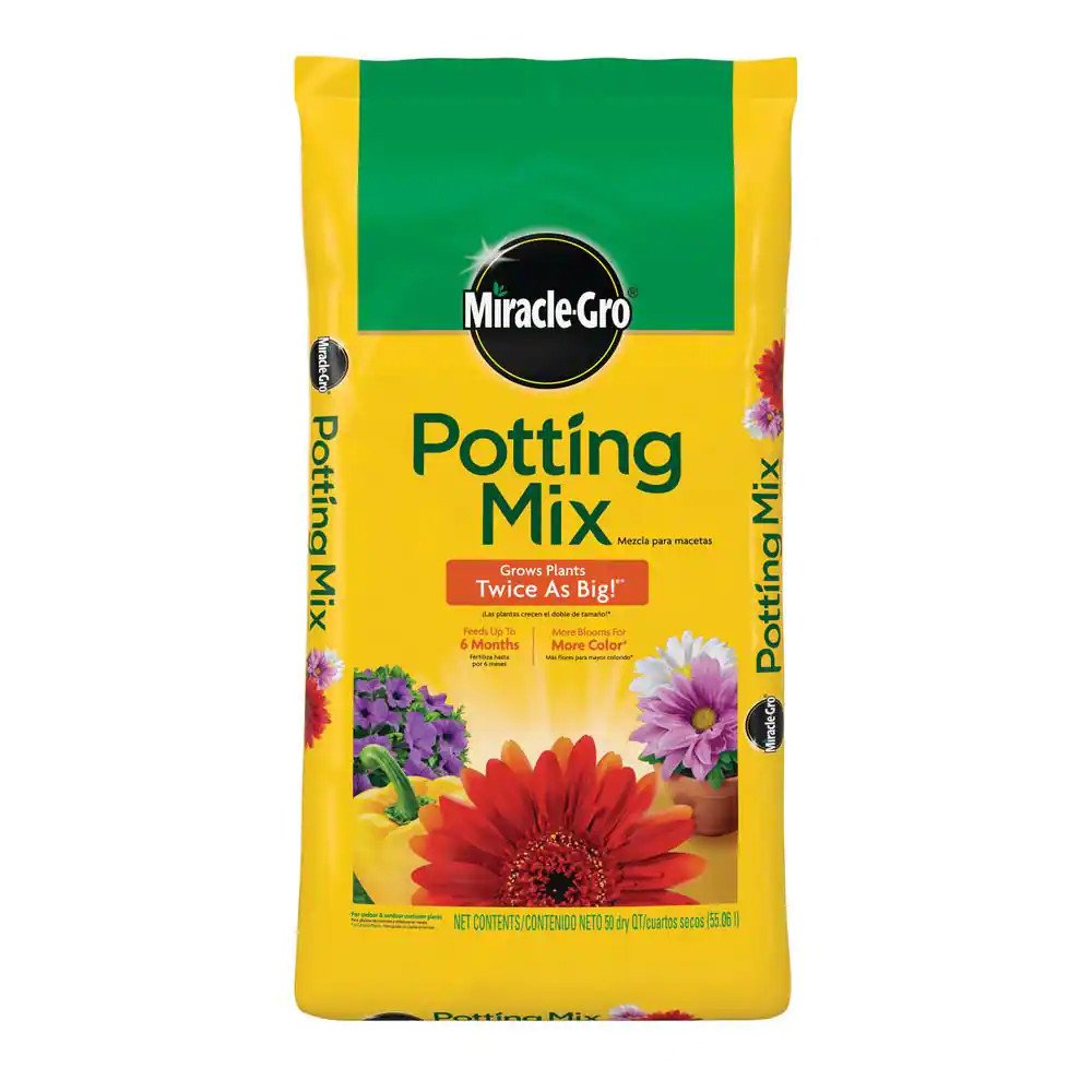 Potting Soil Mix 50 qt. For Container Plants, Flowers, Vegetables, Shrubs, Feeds