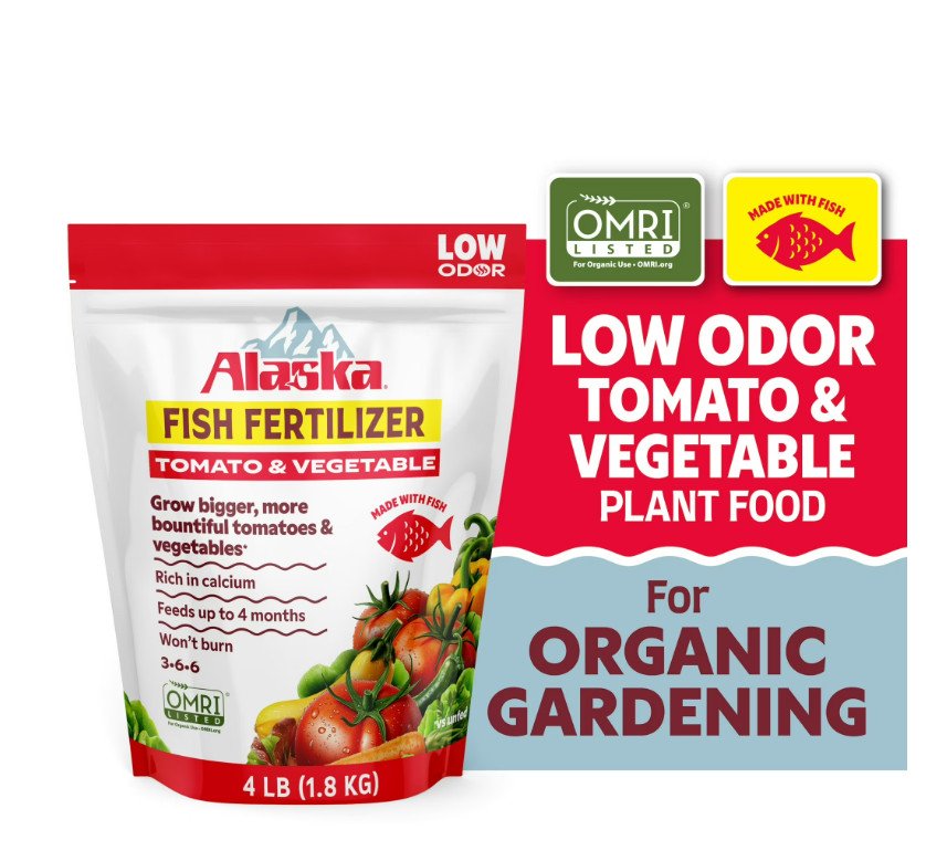 2 Pack Alaska Fish Fertilizer Tomato & Vegetable 3-6-6 Plant Food 4lb