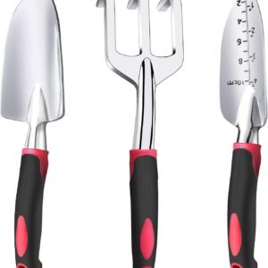 Garden Tool Set 3 Pieces Aluminum Heavy Duty Gardening Kit Including Hand Shovel