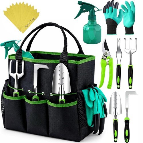 Heavy Duty Ergonomic Gardening Tools Set - Durable Gifts for Gardeners, Men & Wo