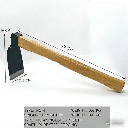 Gardening Rakes Shovel Digging Hoe Tools 2 in 1 and Heavy Duty Stainless Steel