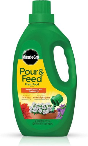 Miracle-Gro Pour & Feed Plant Food, 32 fl. oz. | Outdoor and Indoor Plant Fertil