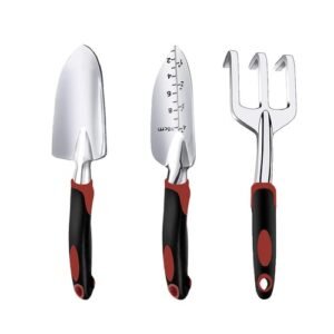 Garden Tool Set, 3 Piece Gardening Tools Includes Garden Trowel, Transplant T...