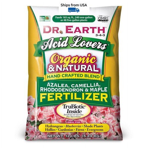 Dr. Earth Organic & Natural Acid Lovers Plant Food, 3-4-3 Fertilizer, 12 lb.