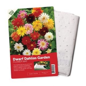 Dwarf Dahlia Flower Seed Mat 17x5 Pre Seeding Paper Eco Friendly Garden Kit