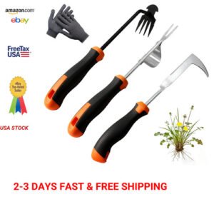 Heavy Duty Stainless Steel Weeding Tool for Root Removal, Lawn and Garden Weeds